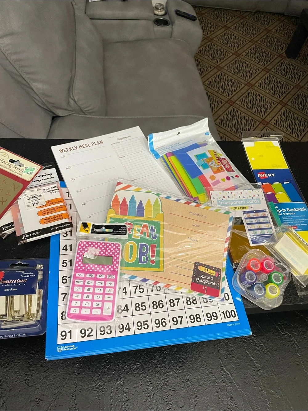 Lot-Teacher pack. Start school with fun projects/award certificates. 23pc